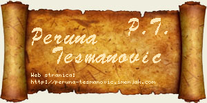 Peruna Tešmanović vizit kartica